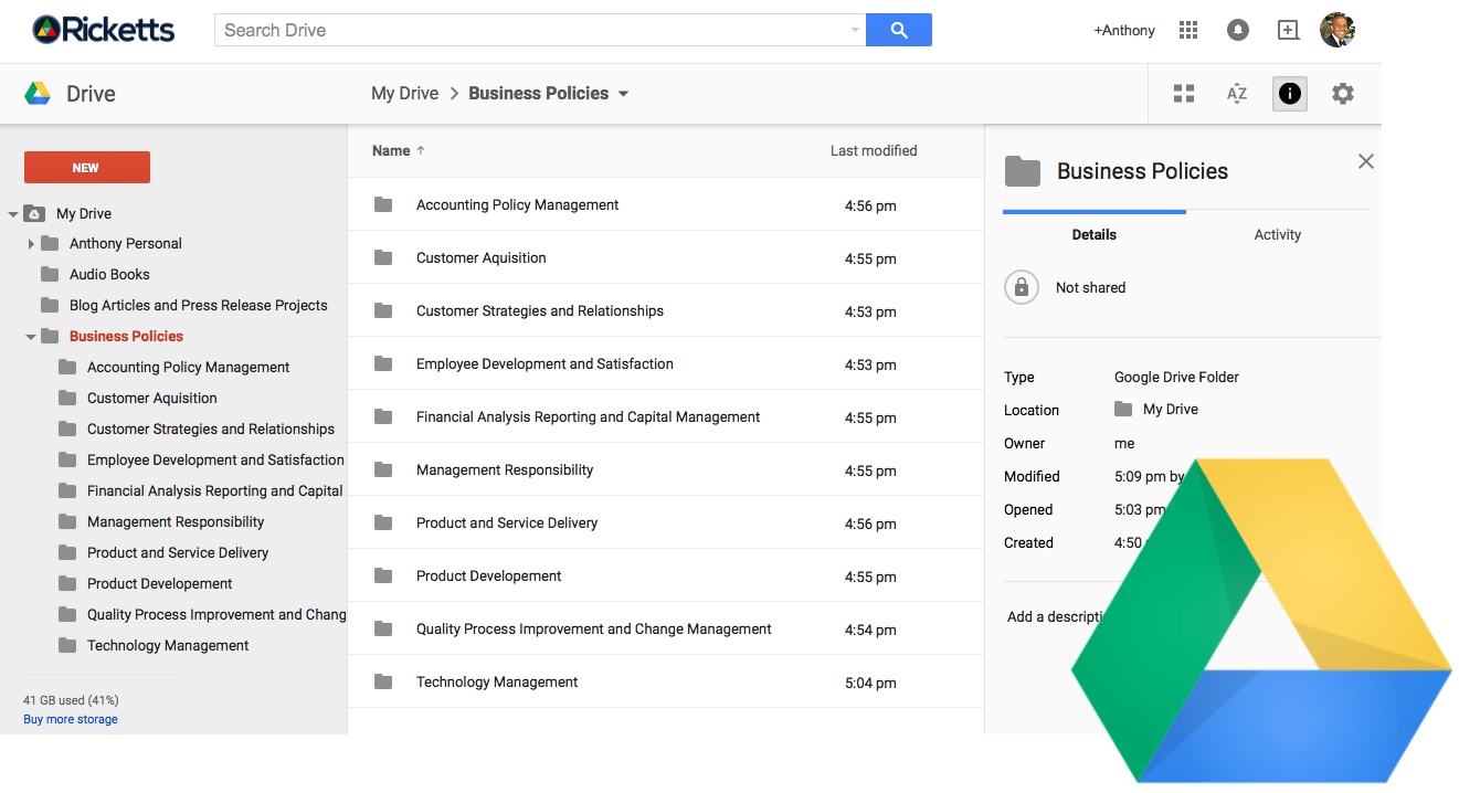 Google Drive Document Management for organizations